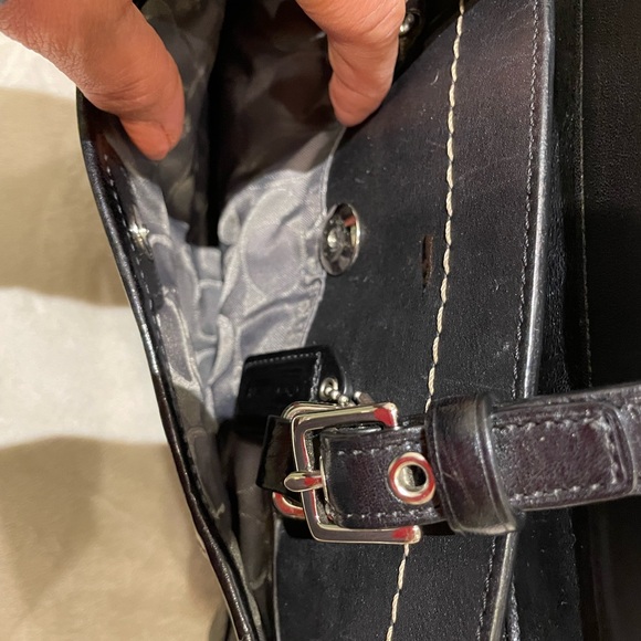 Coach black leather small hand bag - Picture 13 of 16